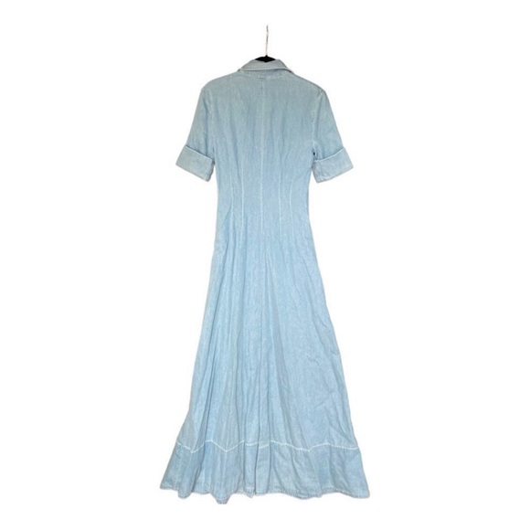 NWT Staud Joan Shirtdress in Light Wash Chambray  size 0 - Picture 8 of 10
